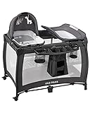 LILLEPRINS 4 in 1 Pack and Play with Bassinet, Diaper Changing Table for Newborn Infant, Portable Baby Playpen for Babies and Toddlers