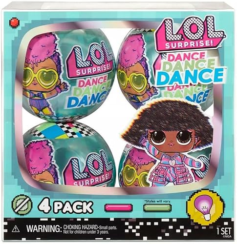 L.O.L. Surprise! Muñecas 4 unidades  Set de baile de baile  8 sorpresas en cada bola