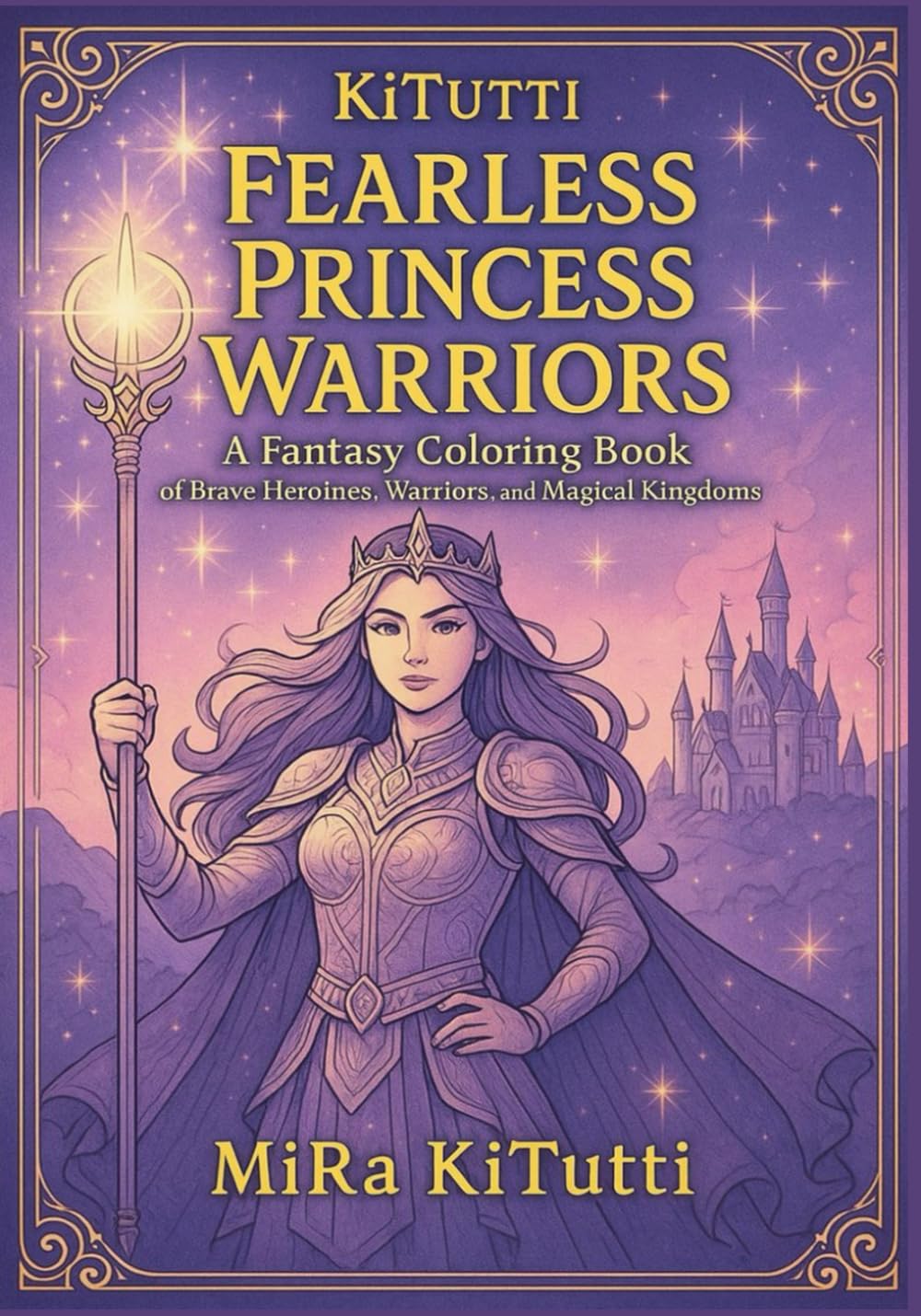 KiTutti Fearless Princess Warriors: A Fantasy Coloring Book of Brave Heroines, Warriors, and Magical Kingdoms
