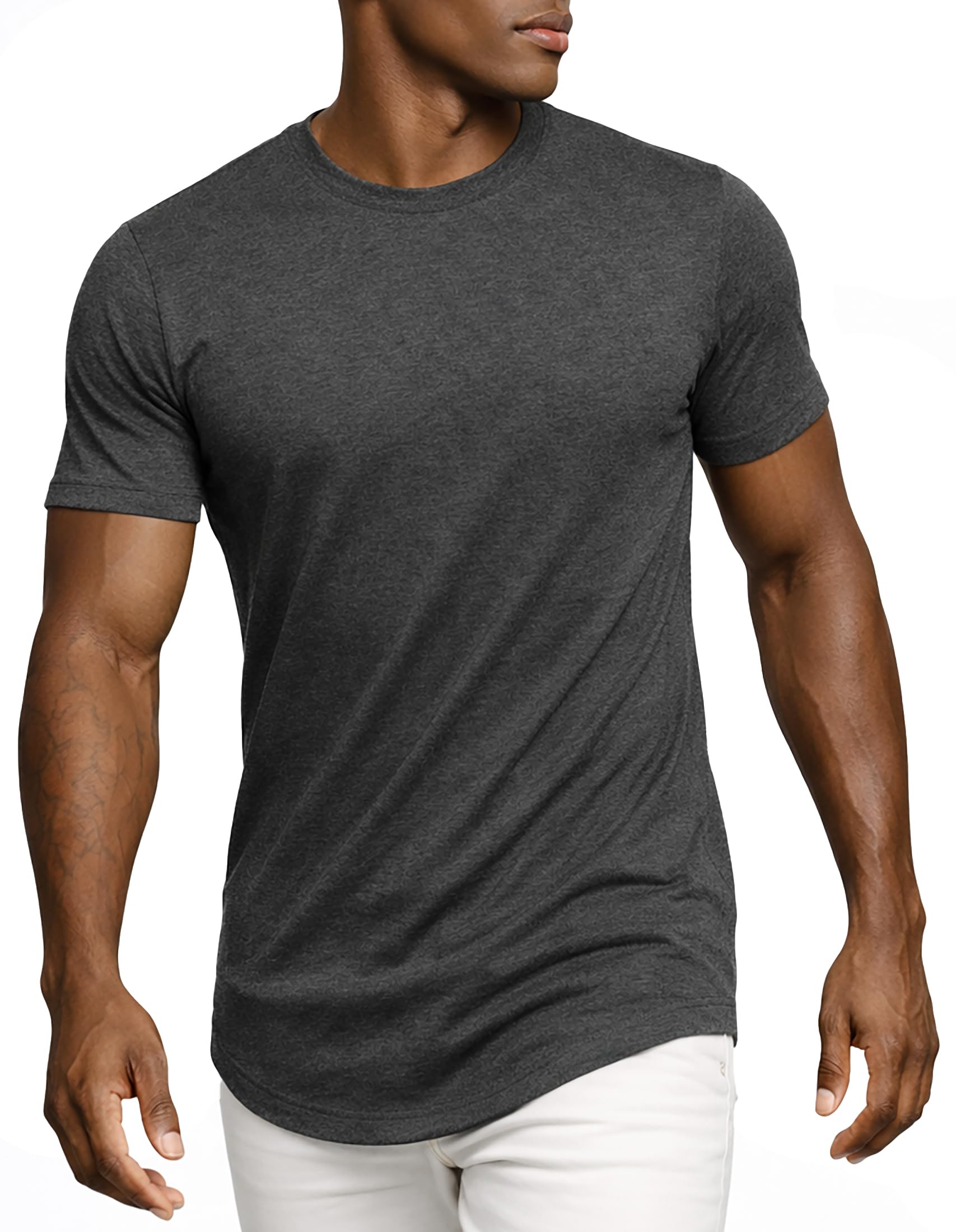 Leif Nelson T-Shirt Herren Sommer Mit Rundhals-Ausschnitt, Regular Fit Aus 100% Baumwolle, Basic Männer T-Shirt, Casual