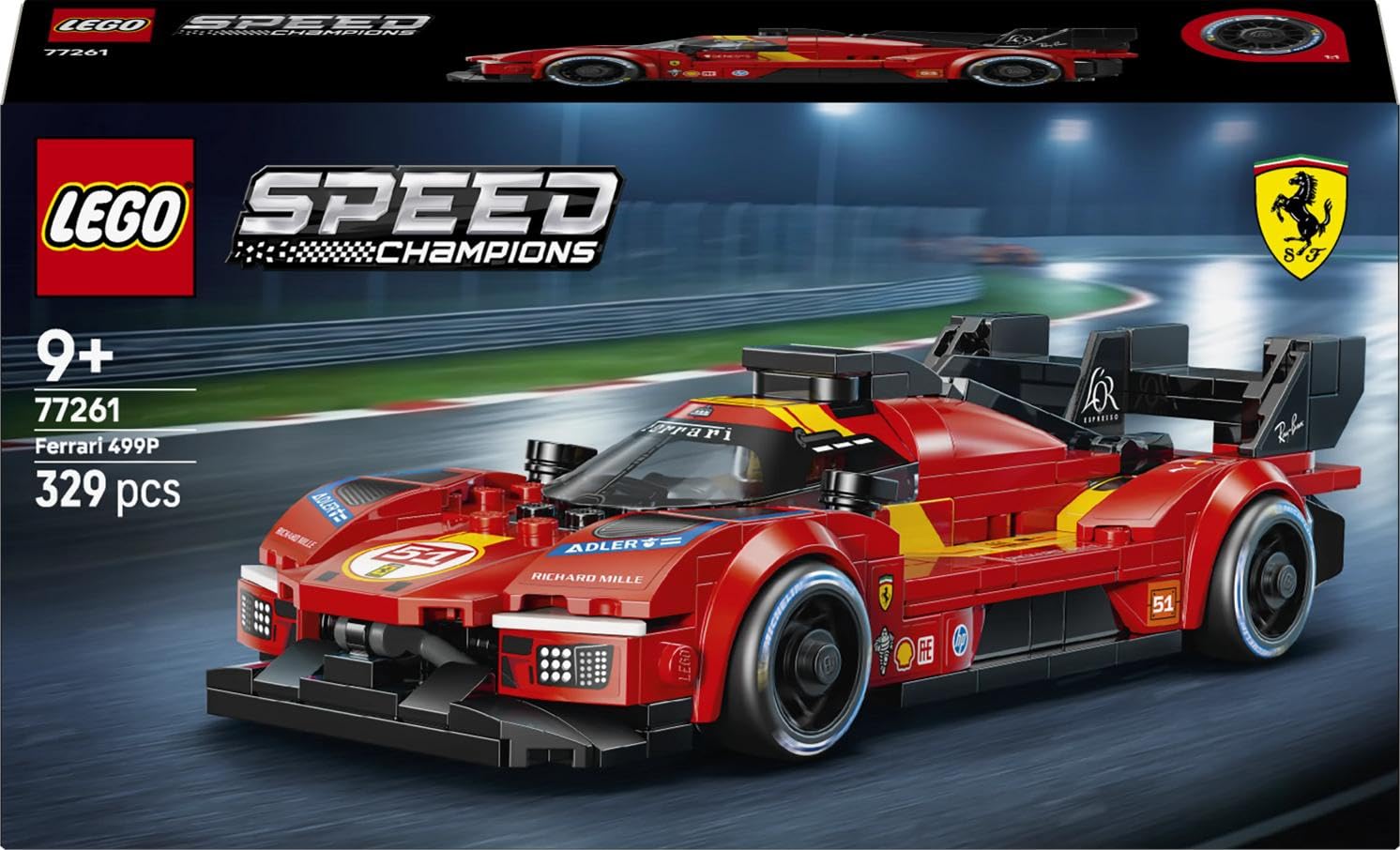 LEGO® Speed Champions Ferrari 499P - Ferrari Merch and Race Car Building Kit - 77261 — Amazon image 8