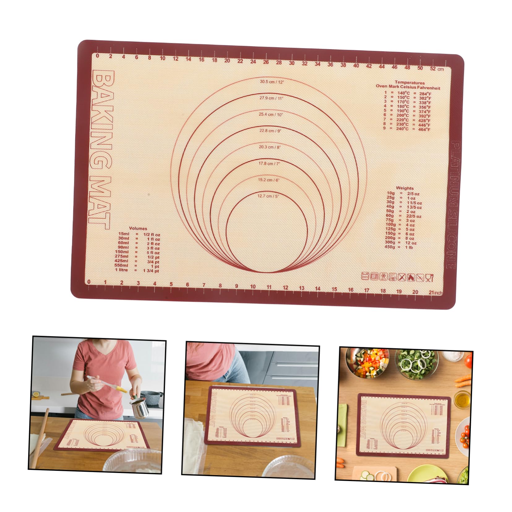 Tappetino Da Forno in Silicone Riutilizzabile Tappetino Antiaderente Per Teglia Da Forno Per e Impasto
