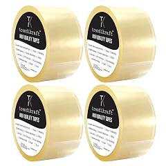 TRENDIKRAFT 3 inch X 65 meter Pack of 1 Transparent BOPP Packing Clear Cello Tape with Durable Materials Self Adhesive Heavy Duty Tep Roll Ideal For Packaging Boxes
