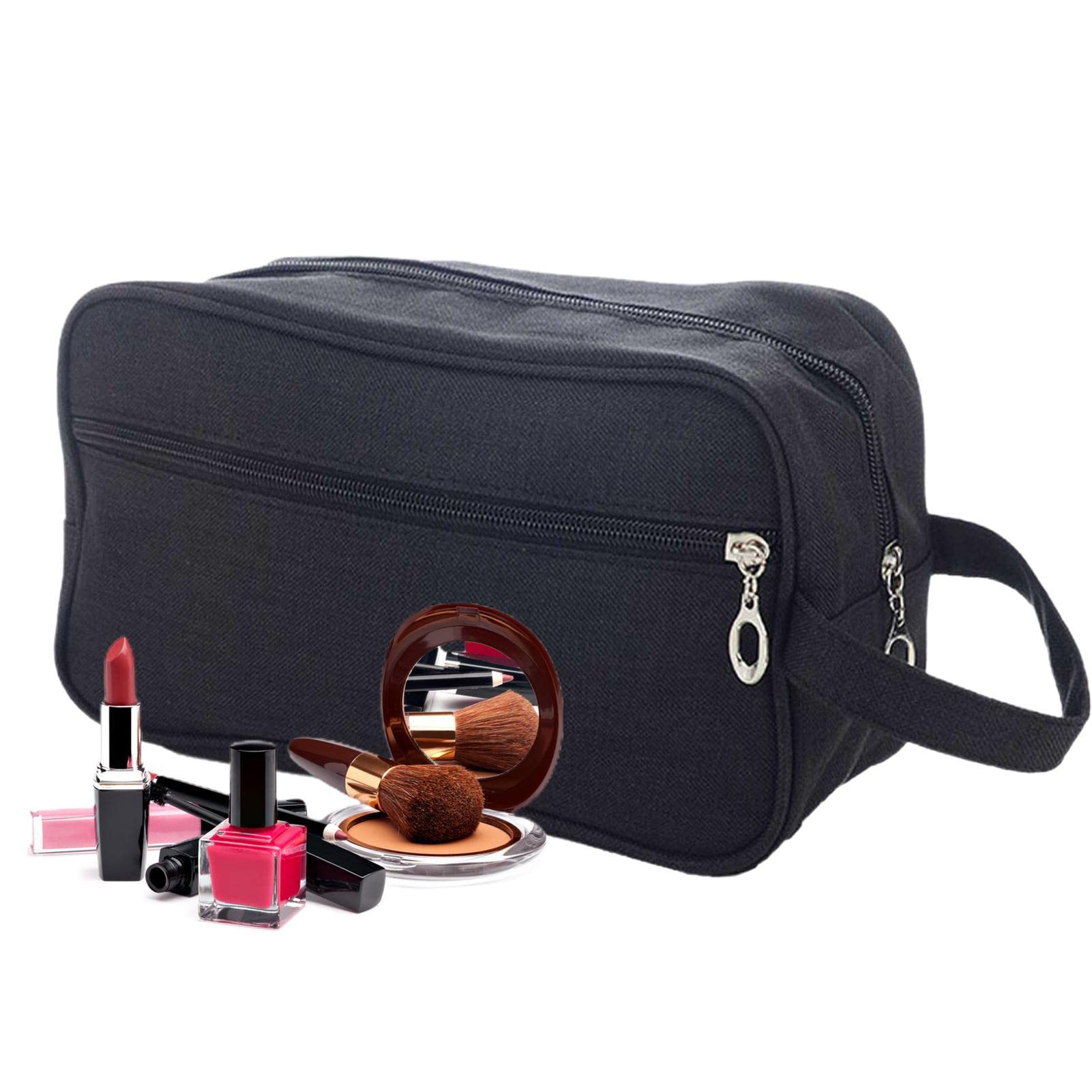 Borsa da viaggio da uomo, borsa per il trucco resistente all'acqua, borsa da viaggio compatta, organizer perfetta per vacanze d'affari, borsa per cosmetici con manico portatile Pw tools, 10 pezzi di