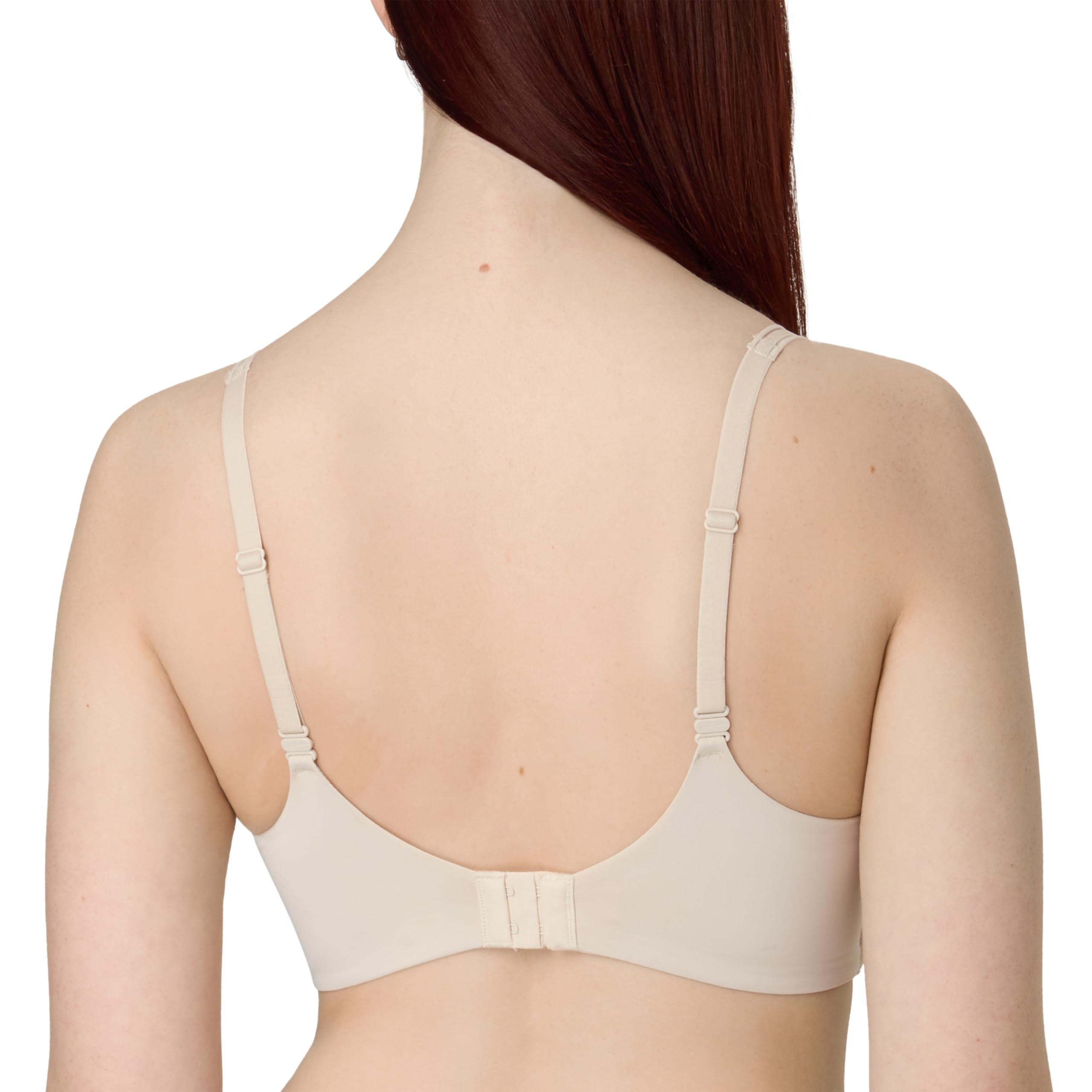 Maidenform Damski biustonosz bez fiszbin, z fiszbinami i ramiączkami, Beżowy biszkopt, M