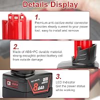 Powarobor M12 12V 8.0Ah Li-Ion Akkumulátor Milwaukee Szerszámokhoz 2db 4