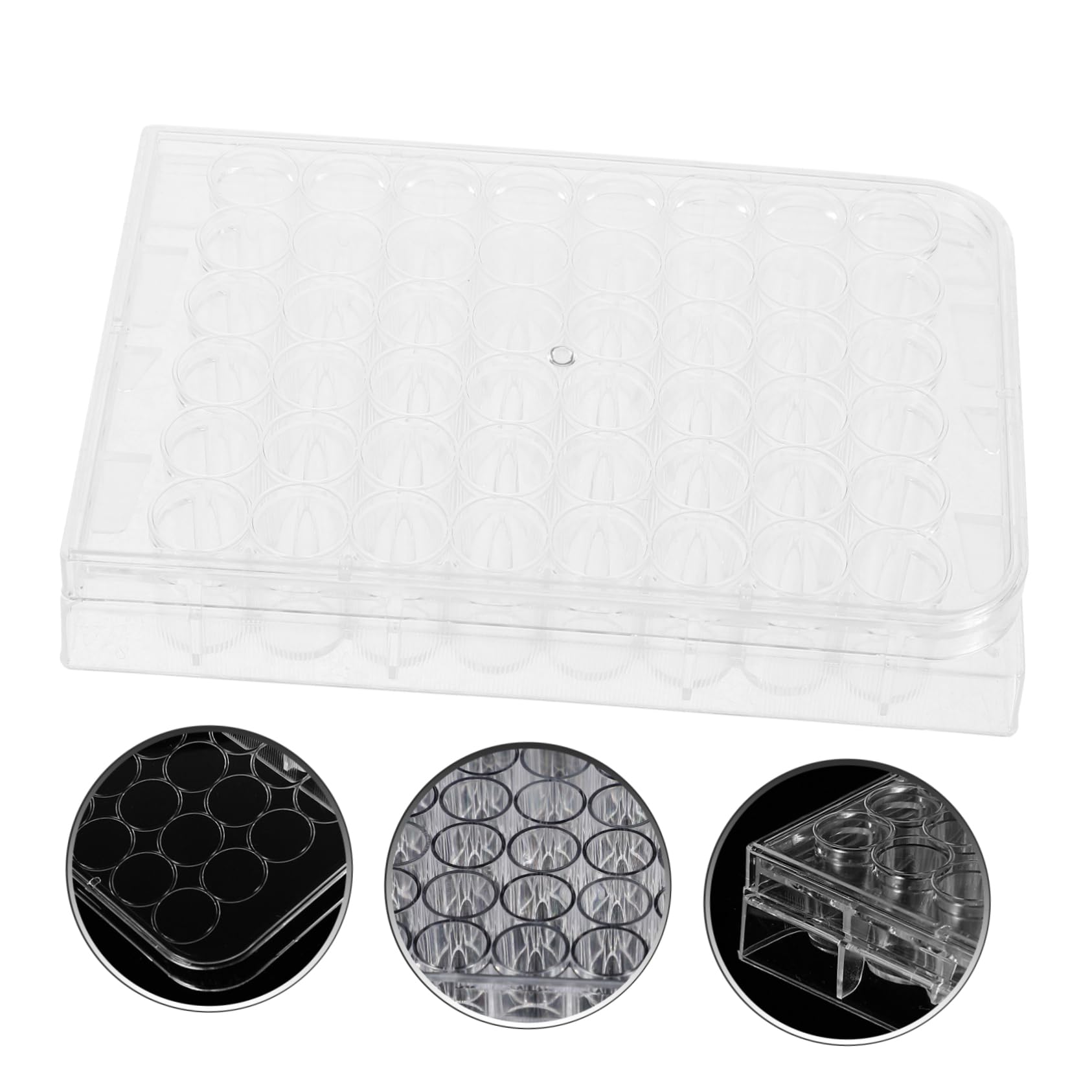 OUNONA 10 Piezas placa de cultivo celular tejido equipo bandeja de vidrio para servir polvo plato de cultivo placa de cultivo para auto envase placa de reacción placa de Petri cápsula