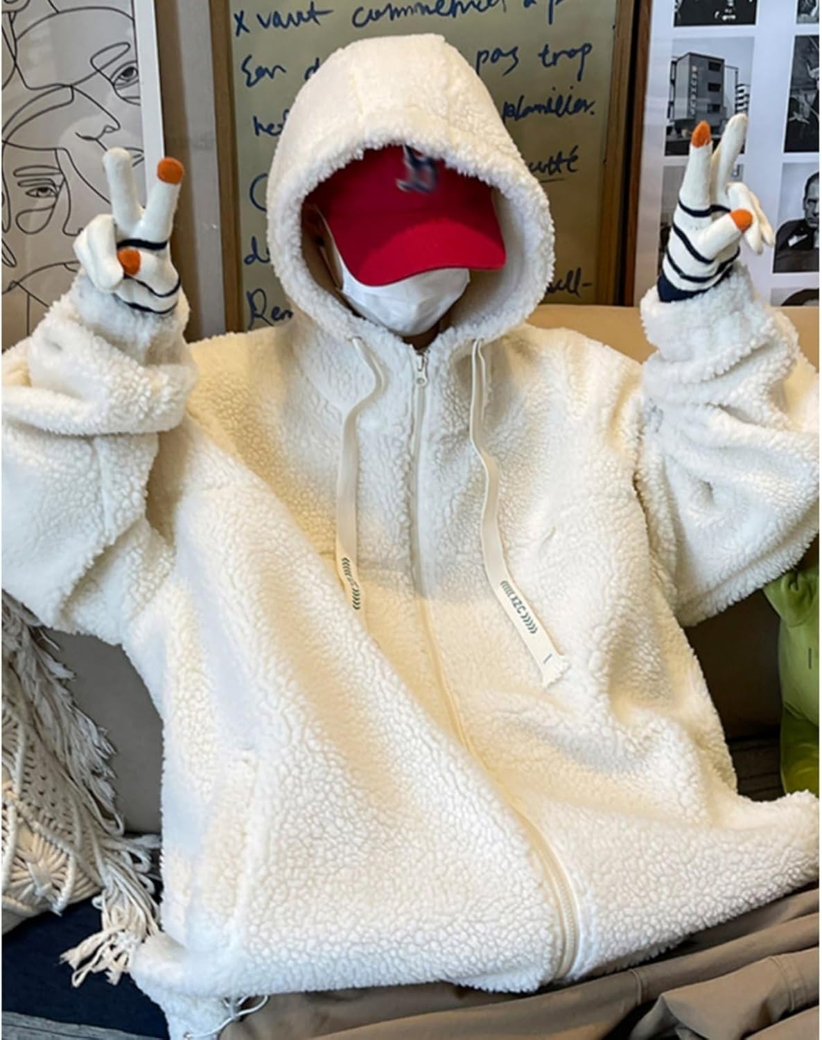 Pikmin フード付きボアジャケット 2024 RASH ラッシュ フード付きボアジャケット トップス