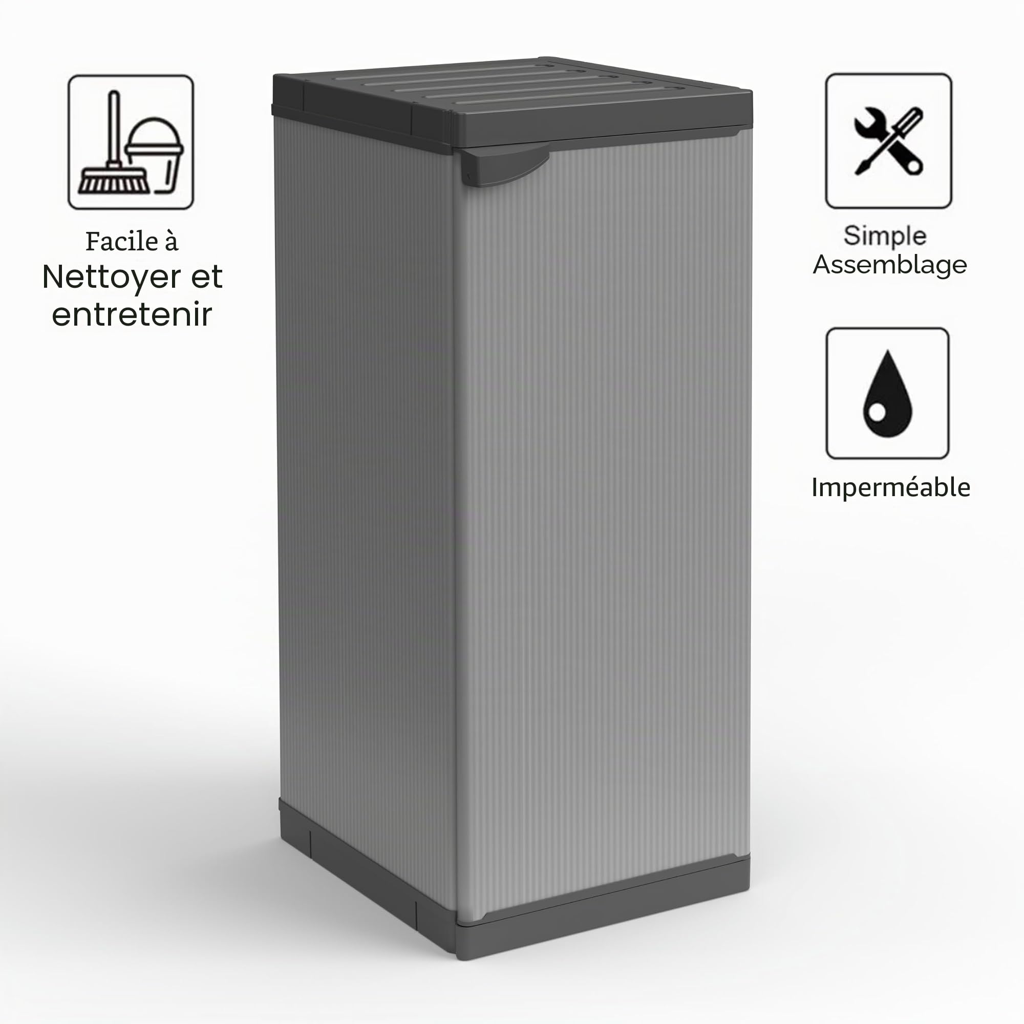 Buyly Armoire Basse 1 Porte Multi-Usage, 34 x 40 x 85 cm