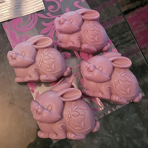 Miniatura 5 de Molde de fondant de orejas de conejo de Pascua, molde de silicona de conejo grande 3D, molde para hornear zanahoria y chocolate para decoración de