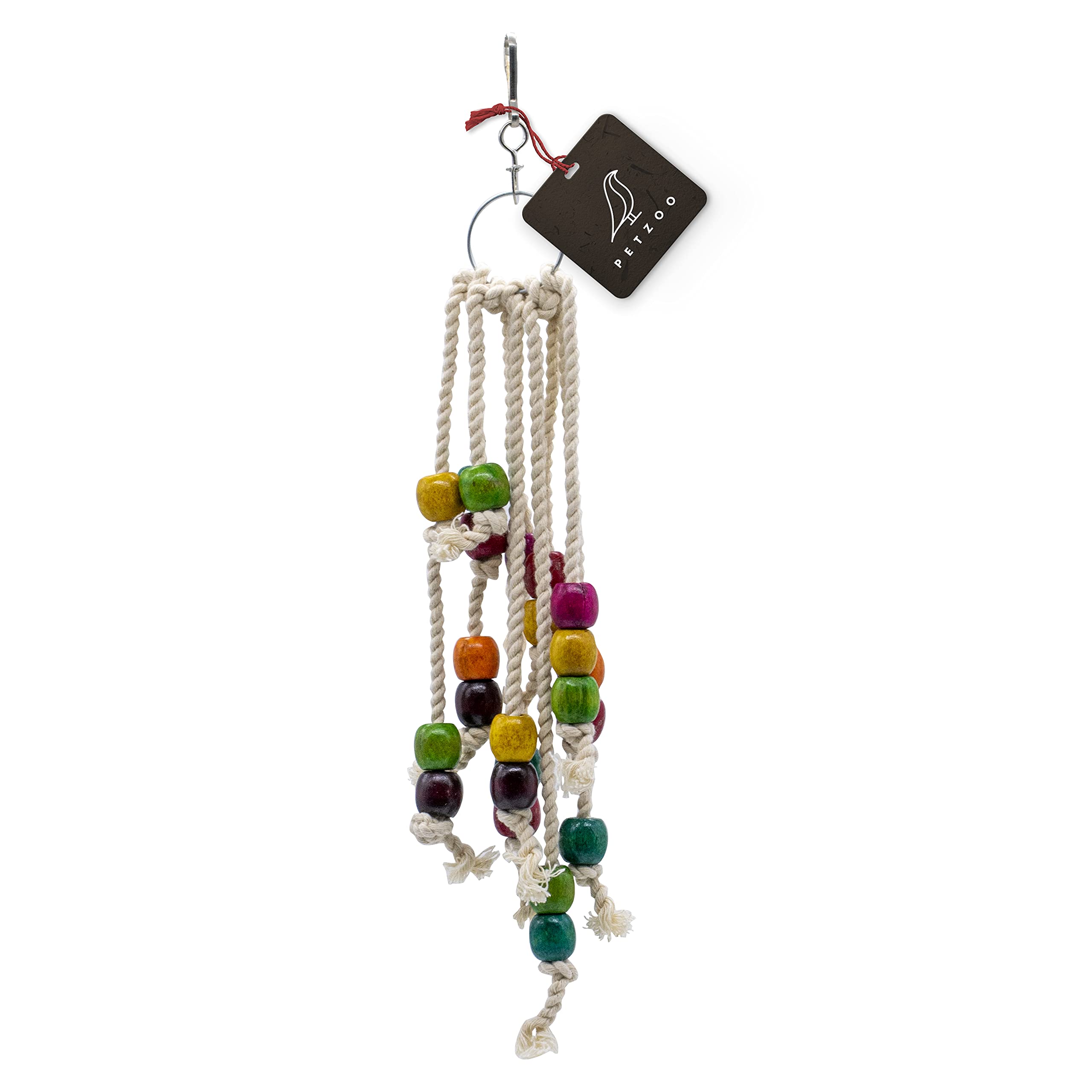PETZOO Creative Thread & Beads Hanging Toy for Birds, Macaw, African Grey Pet Toy, Parrot, Alexandrine, Budgies, Hamster Cage Accessories, Resting Toy & Wooden Training Aid for Bird & Parrots (B09CGN4WZX) Amazon Price History, Amazon Price Tracker