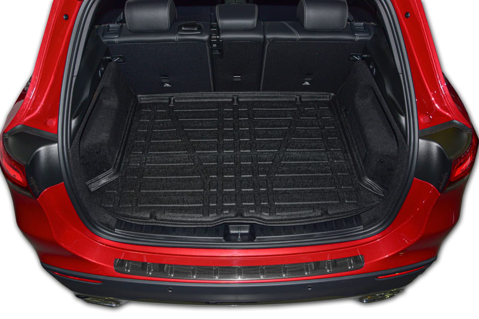 SCOUTT Vasca Bagagliaio per Mercedes GLA H247 Dal 2019, in TPE su Misura, Proteggi Baule con Bordo Alto 4 cm, Antiscivolo, Inodore