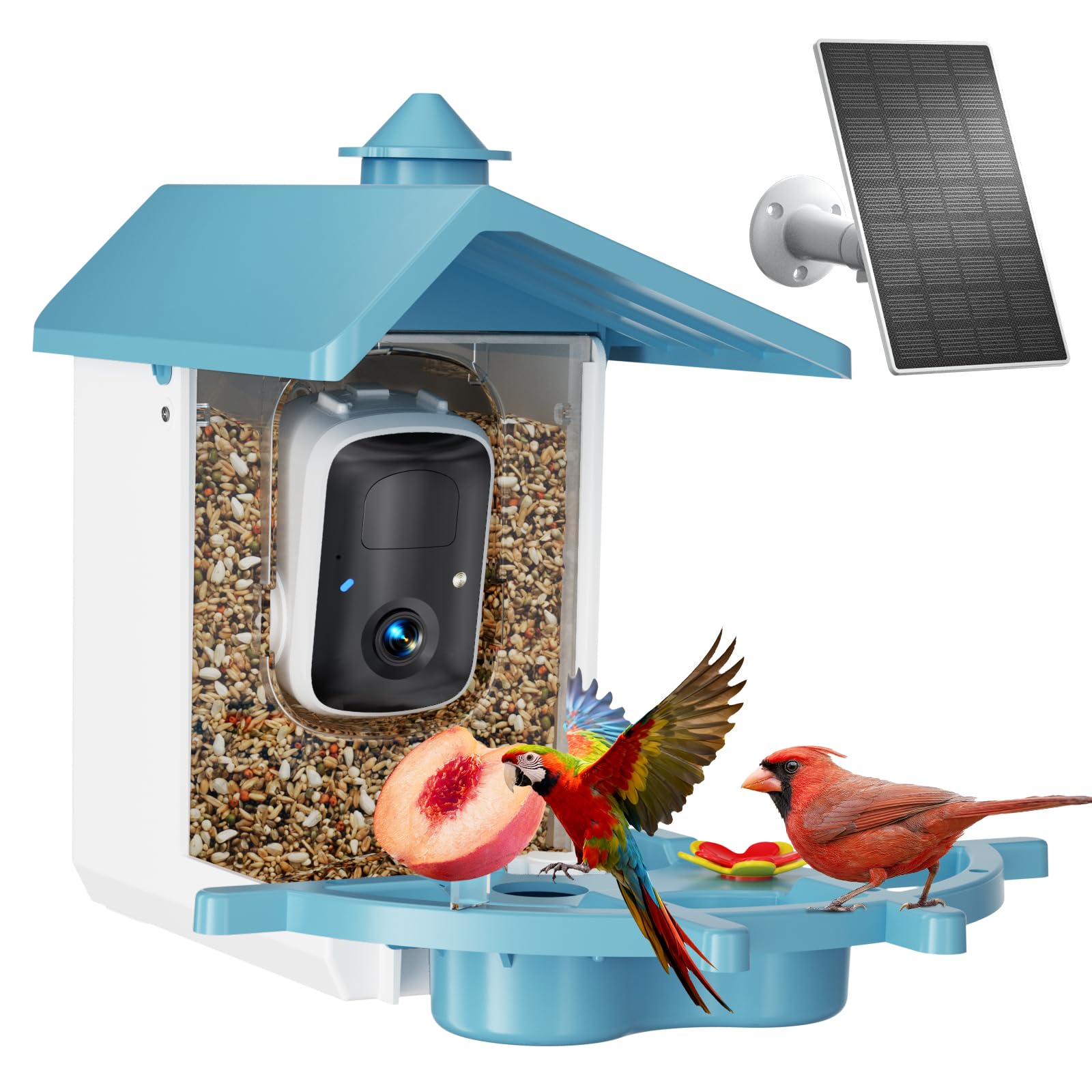 INKCKU Blue Bird Feeder with Camera