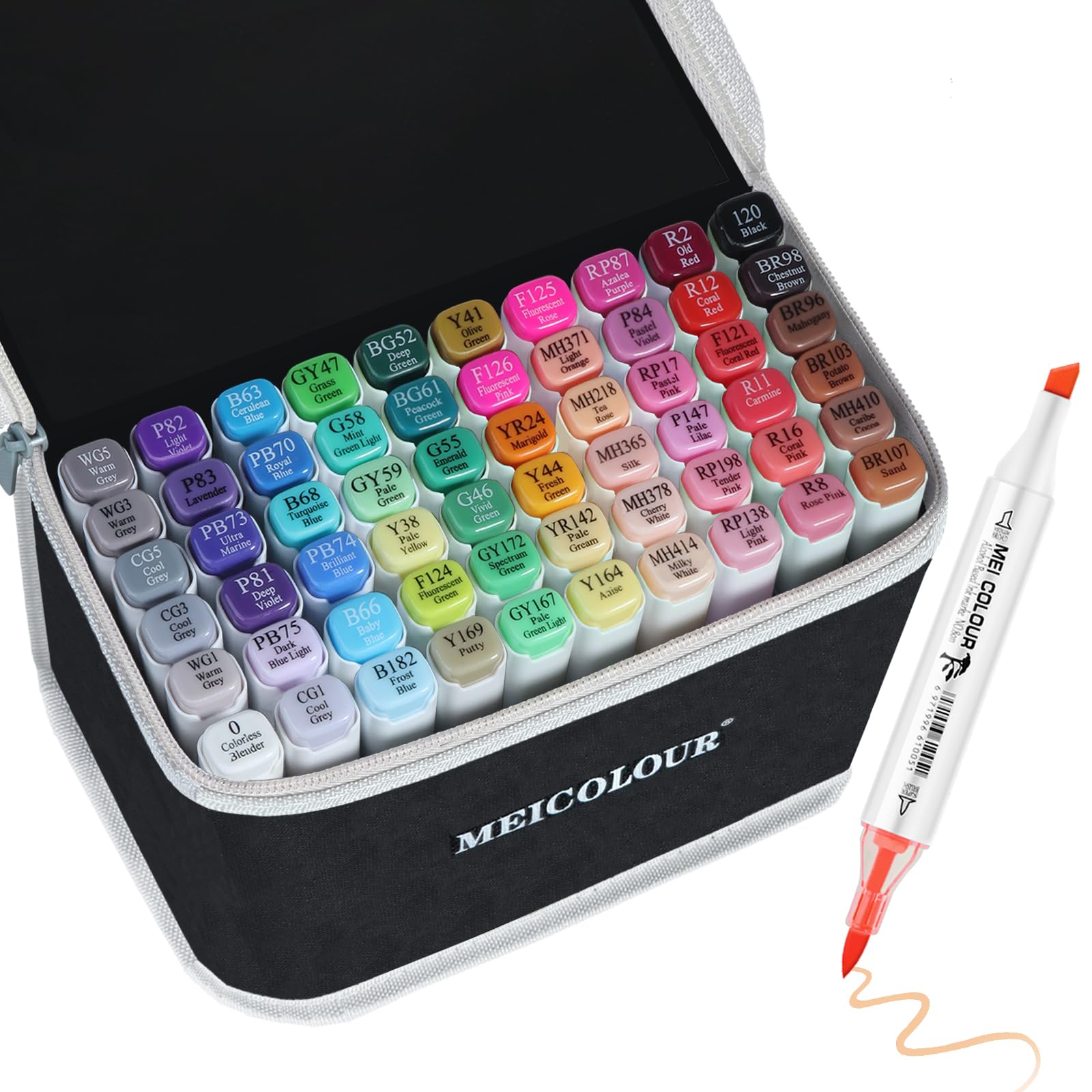 Tips 2022 限定インク coctel Amazon.com: MEI COLOUR Brush Tip Alcohol Markers for Adults