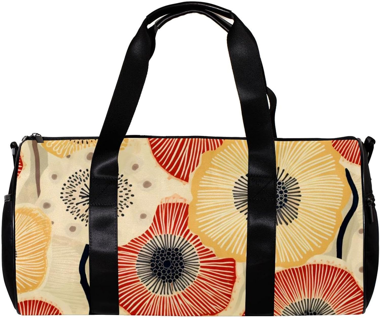 Gym Bags for Women,Duffle Bag for Travel,Floral Lotus Flower,Gym Bag for Men