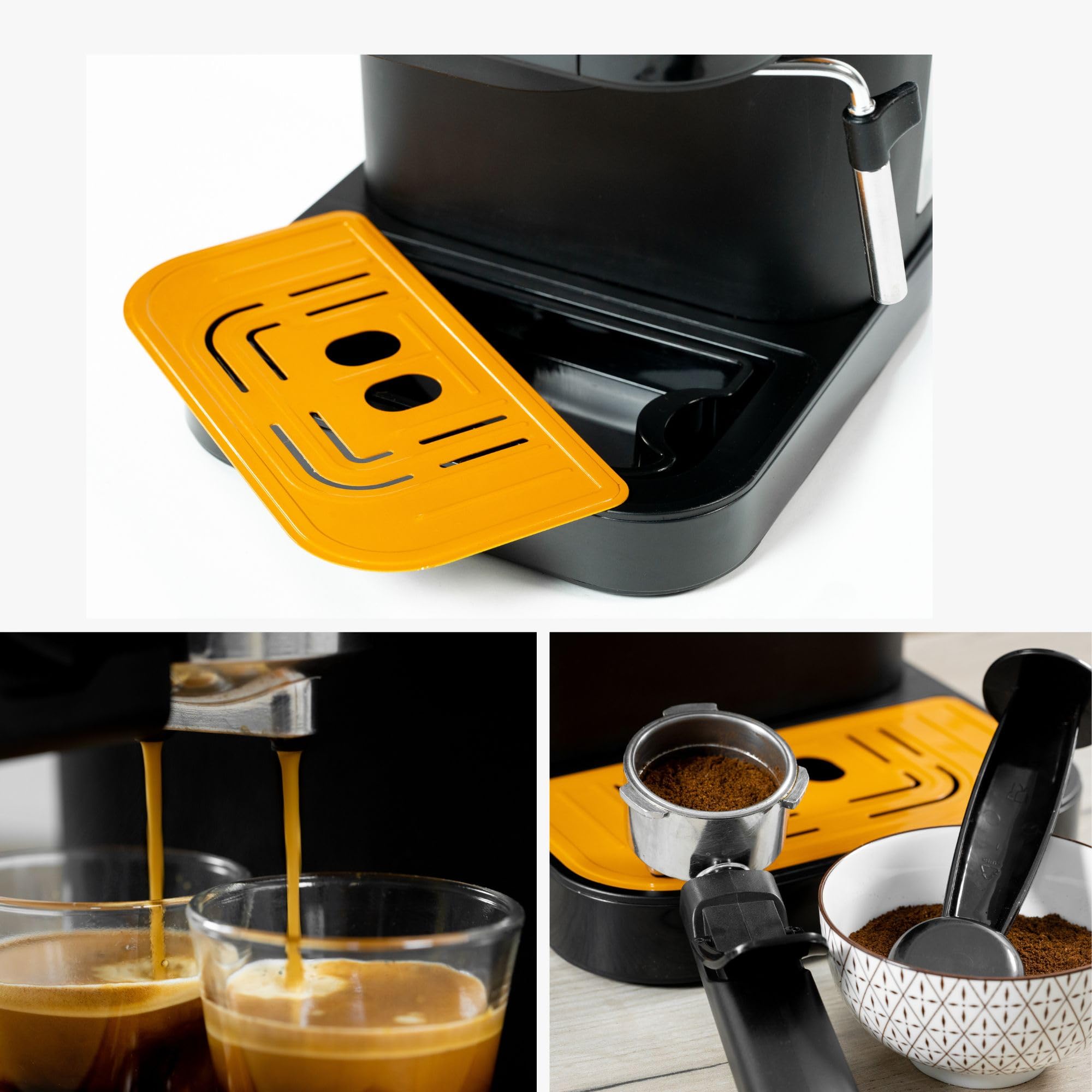 ECODE® Set Idee Regalo Piccoli Elettrodomestici Utili per Cucina e Casa, Offerta Macchina Caffè Espresso Cialde e Macinato + Macinacaffè Elettrico – Idea Regalo per Compleanno, Matrimonio ed Amici