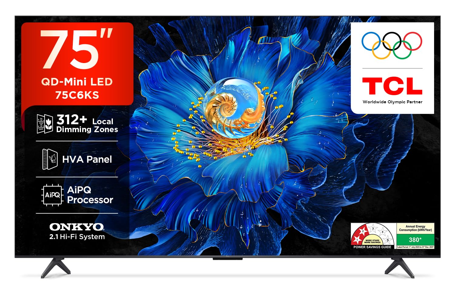 TCL 189 cm (75 inches) 4K Ultra HD Smart QD-Mini LED Google TV 75C6KS