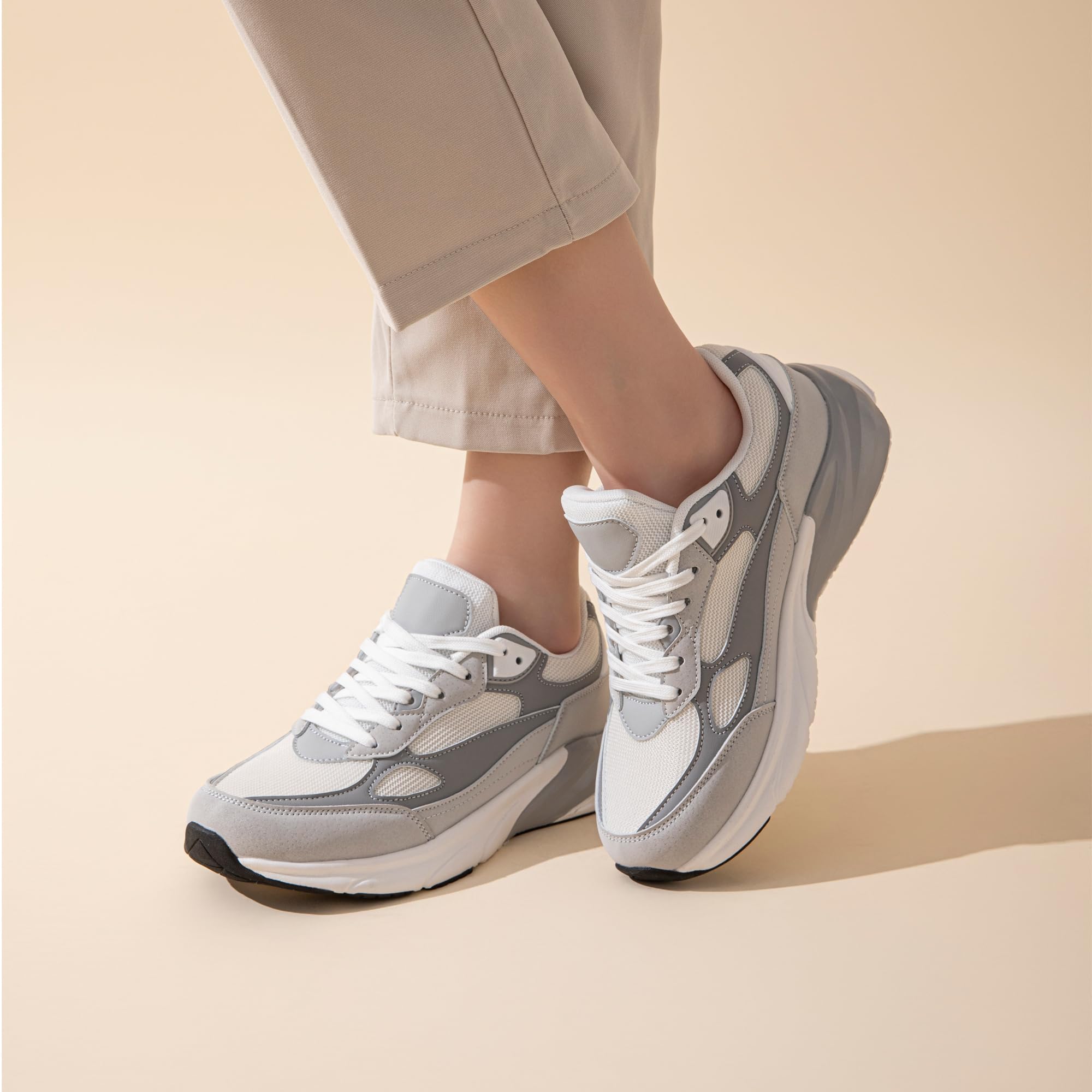 JOMIX Chaussures de Sport Running Fitness Gym Sneakers Respirant Mode de Marche Course Légères Tennis Outdoor Jogging