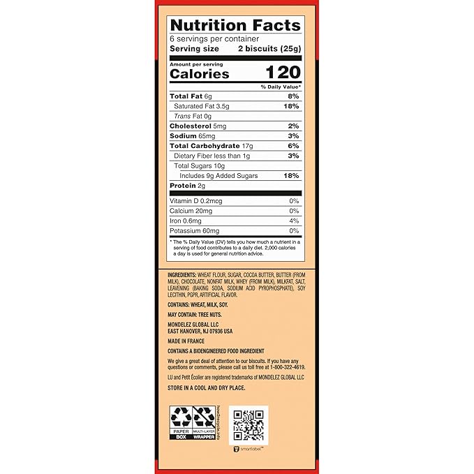 Lu Petit Ecolier Galletas de Chocolate con Leche Europeas, 12 cajas miniatura 2