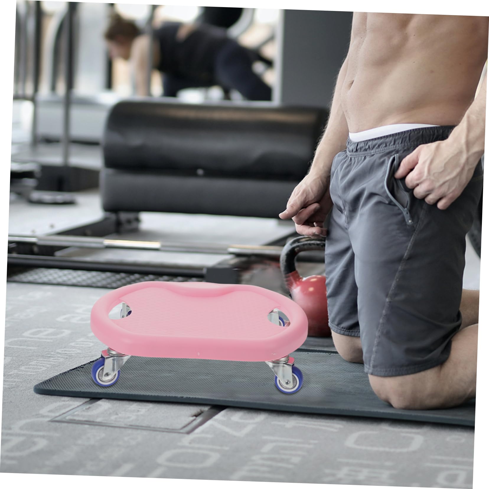 BESTonZON Multi Funktionale Gleitscheiben für Fitnessübungen aus Sicherem Pp und Pu Material mit Kniepolster für Effektives Bauchmuskeltraining zu Hause Zufällige Farbe