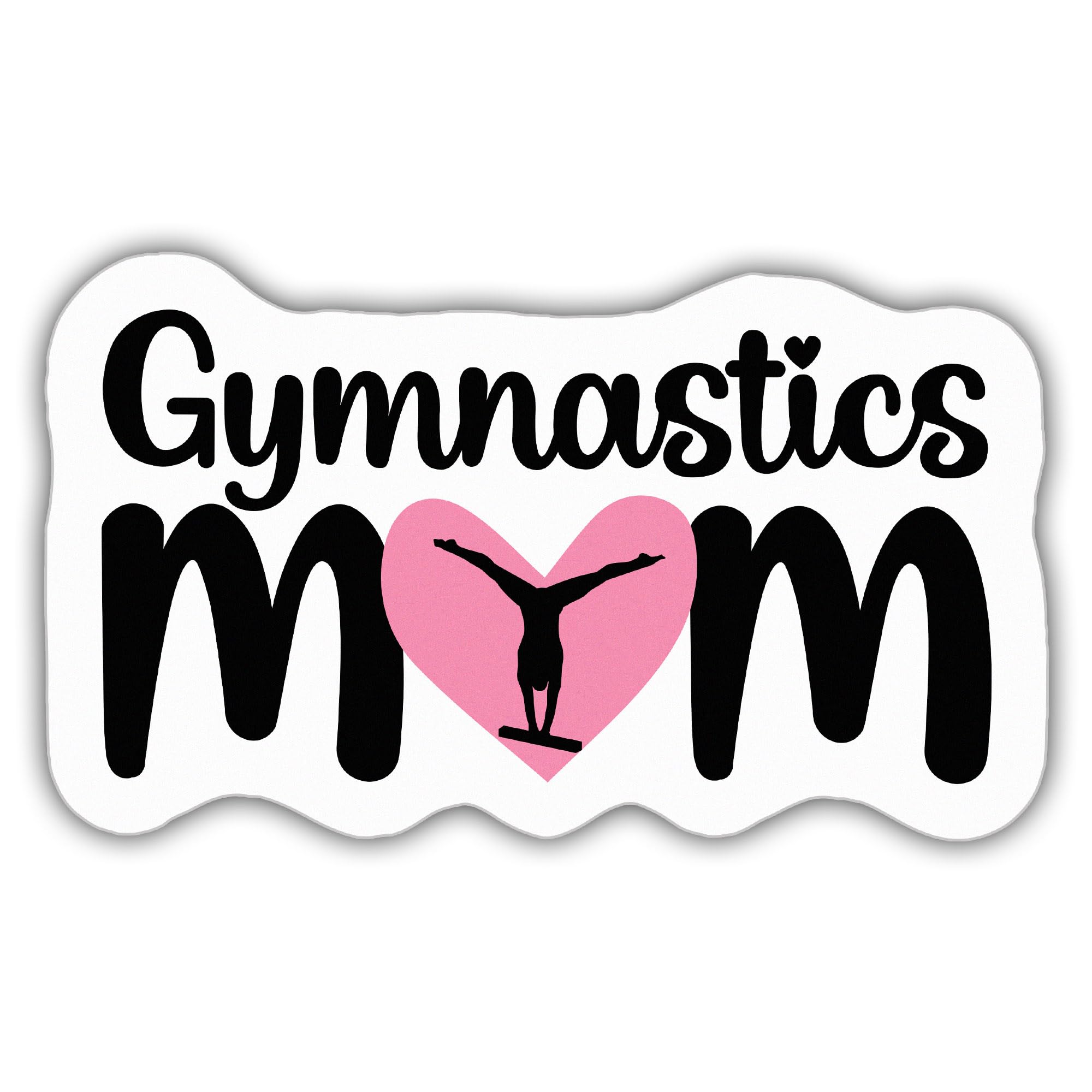 Gymnastics Stickers Gymnastics Decal Gymnastics Mom Vinyl Funny Stickers, Weather-Resistant Sticker for Water Bottles Laptop Window Car Size 3"