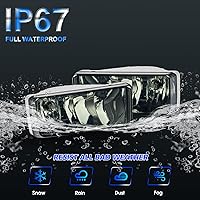 Vista 6 de Conjunto de luces antiniebla para 2007 2008 2009 2010 2011 2012 2013 2014 2015 Chevy Silverado Kit de reemplazo para 2007-2013 Avalanche, 2015-2020