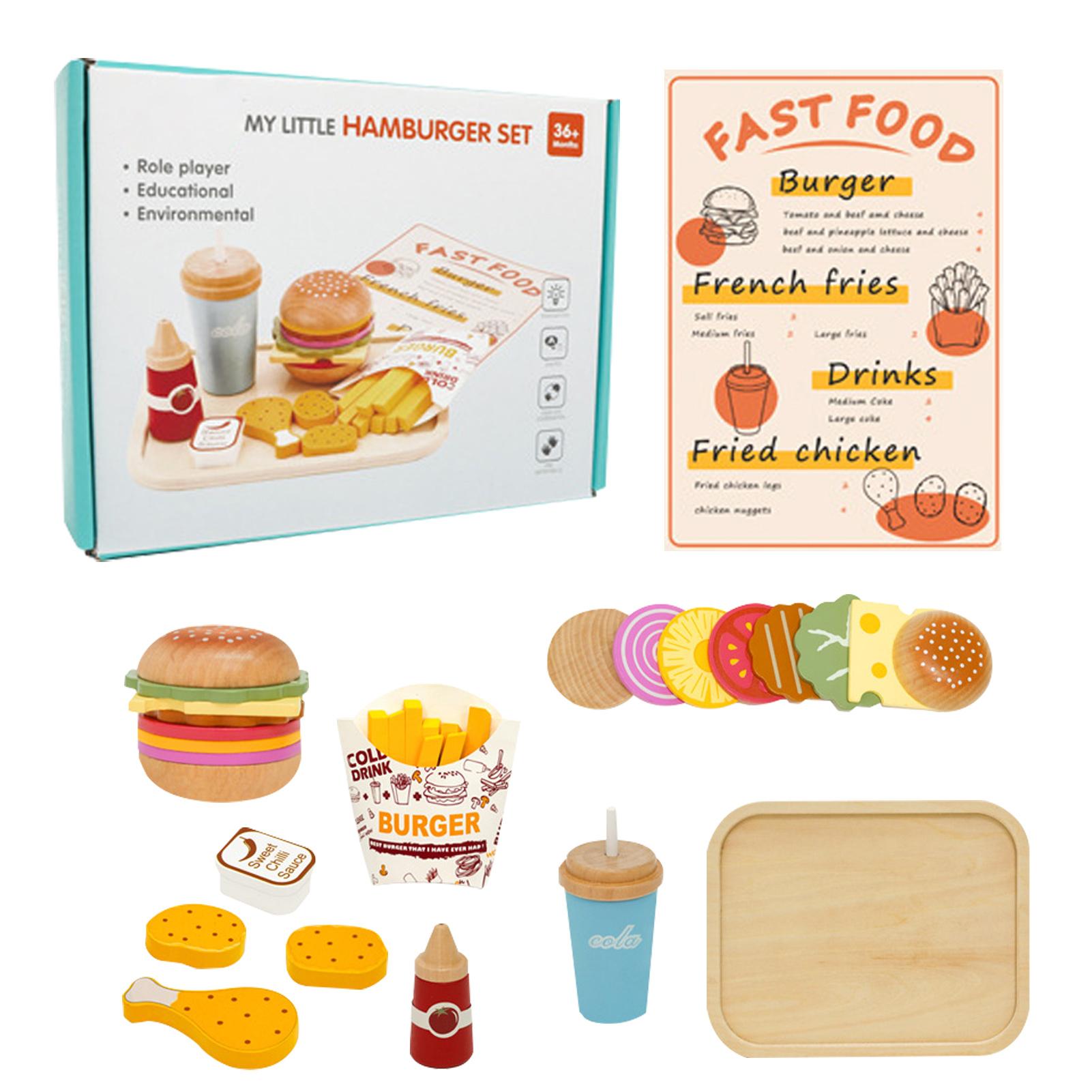 Amazon | ごっこ遊びハンバーガーセット、キッズキッチン用プレイ