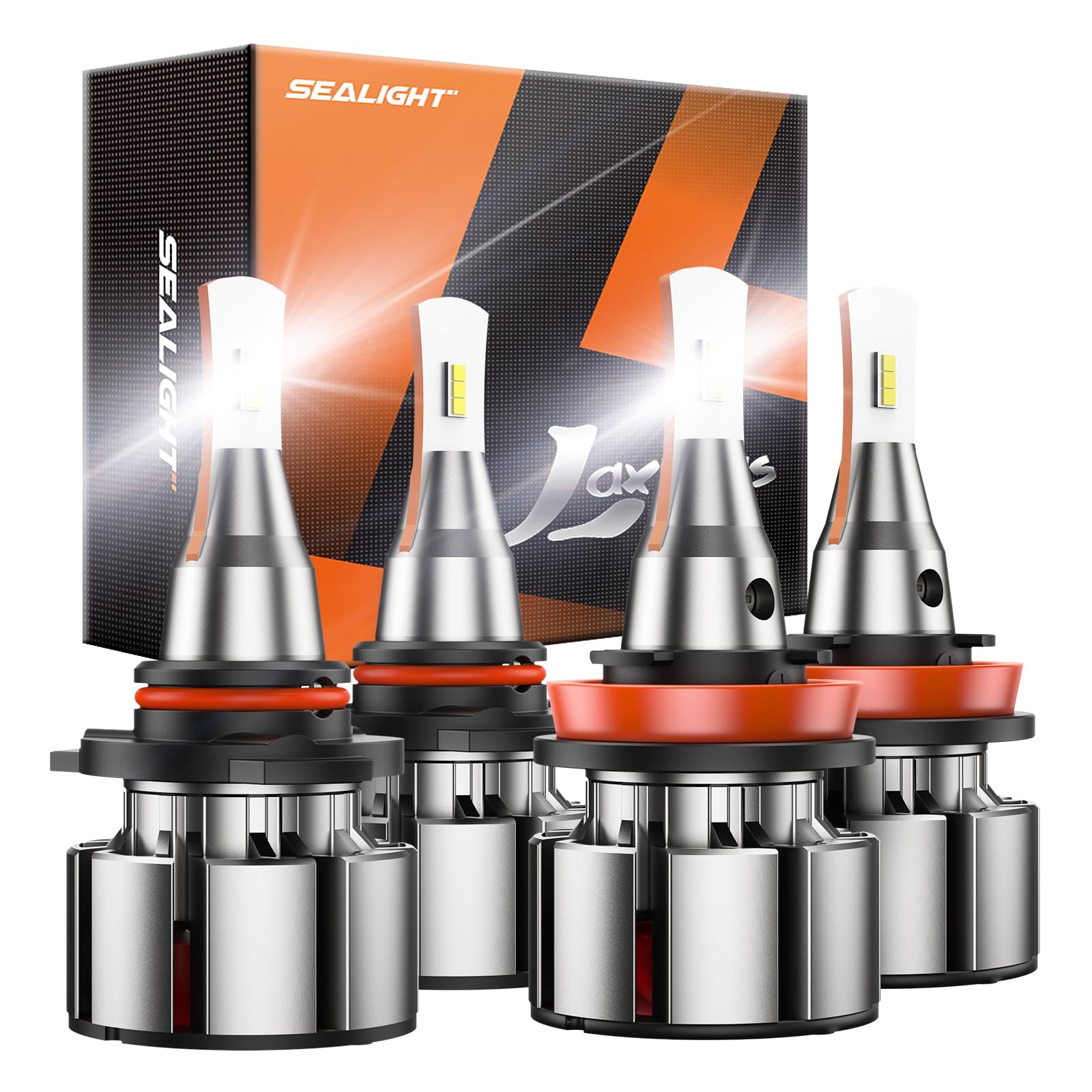 SEALIGHT 9005 H11 LED Light Bulbs, 72,000LM Super Bright H9/H8/H11 HB3/9005 Driving Lights with Cooling Fan, 5 Min Plug-N-Play, Pack of 2