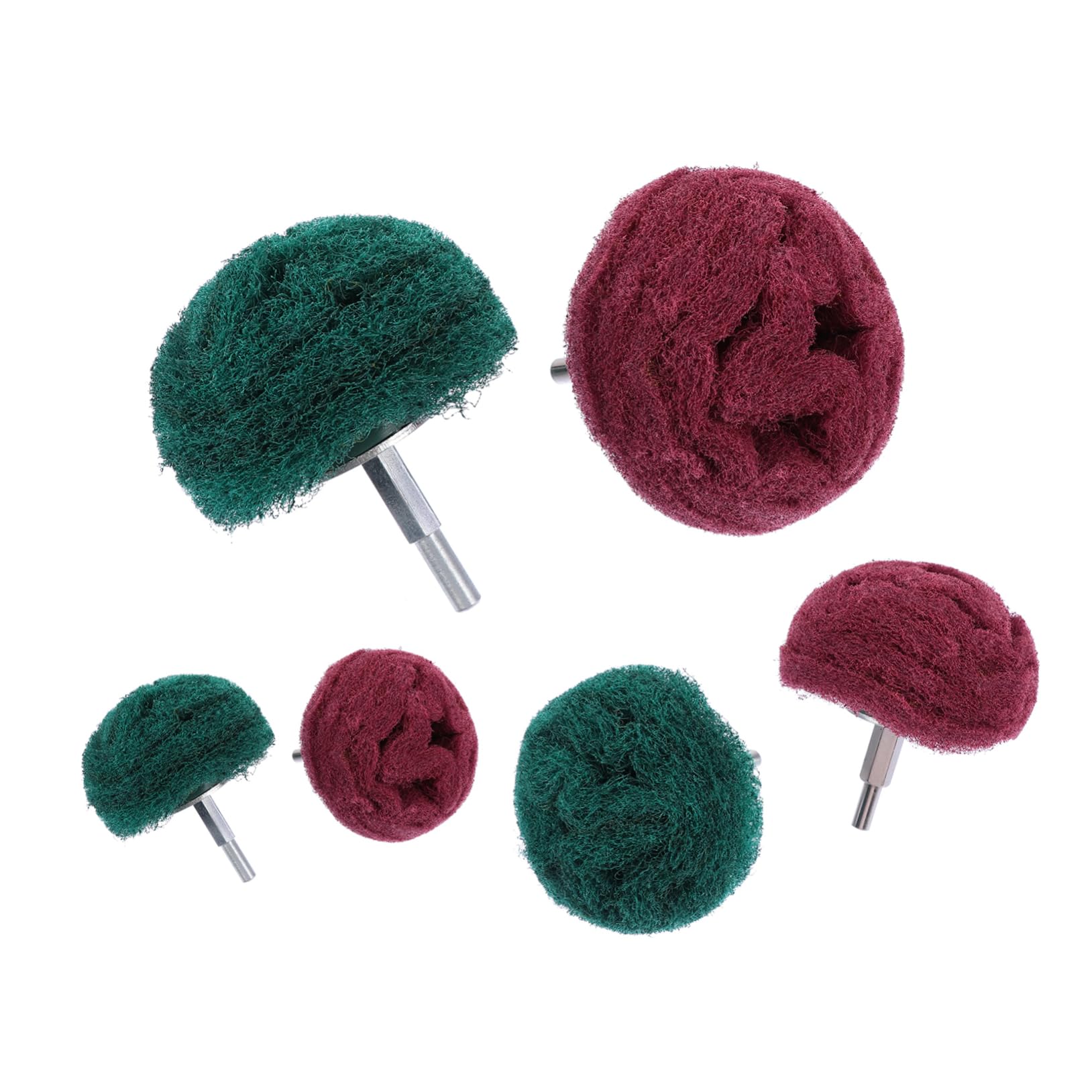 2 Set Lucidatura Per Trapano Lucidatura Mola Abrasiva Accessori Per Utensili Rotanti Testa Abrasiva Tampone Abrasivo Rosso 6 pezzi*2