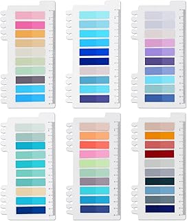 2400pcs Sticky Note Tabs Book Annotation Kit Tabs Aesthetic Transparent Index Tabs with Ruler Repositionable Sticky Annotation Tabs Flags Page Markers for Annotating Reading Books File Classify