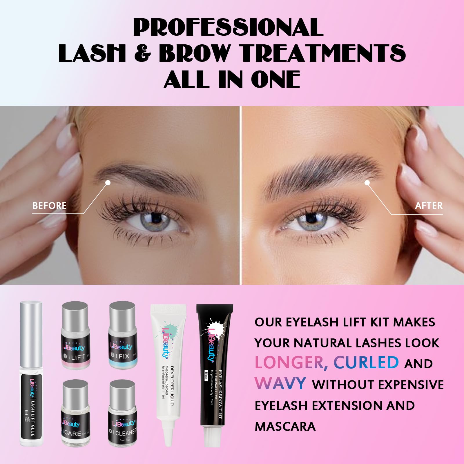 Libeauty Lash Lift Kit And Brow Lamination Kit 2 In 1 Sachet Perm