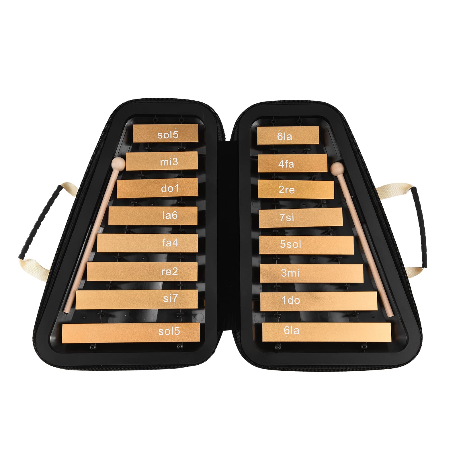 Hanzete 16 tasti Glockenspiel Piastra in alluminio xilofono 16 note strumento a percussione musicale educativo precoce con custodia martelletti per bambini sviluppo musicale dei sensi