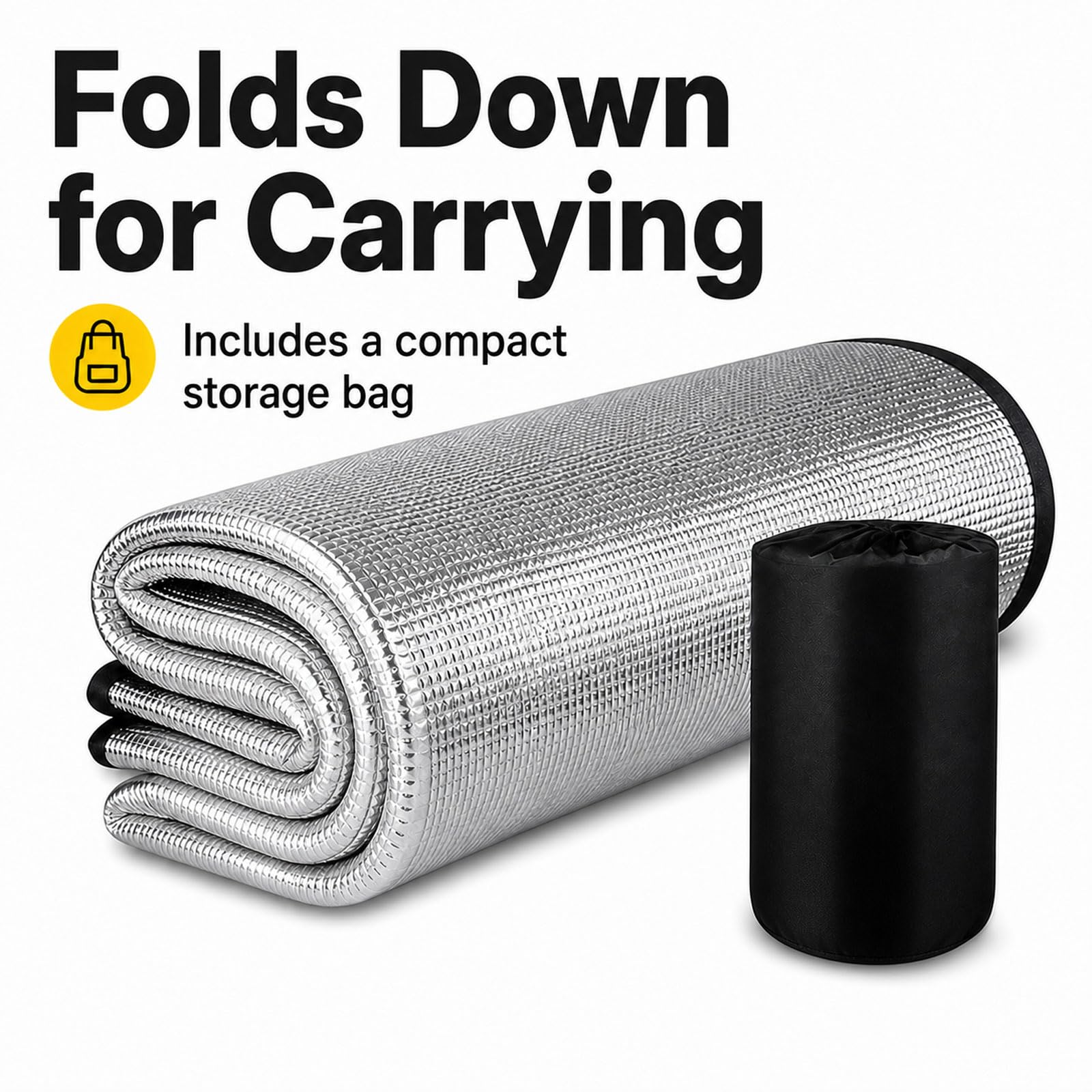 Esterilla Aislante De Aluminio,Estera De Camping Térmica Aislante,Esterilla de Dormir Plegable para Camping,Impermeable,Engrosada y cómoda,Ligera y Portátil,para Picnics y Camping