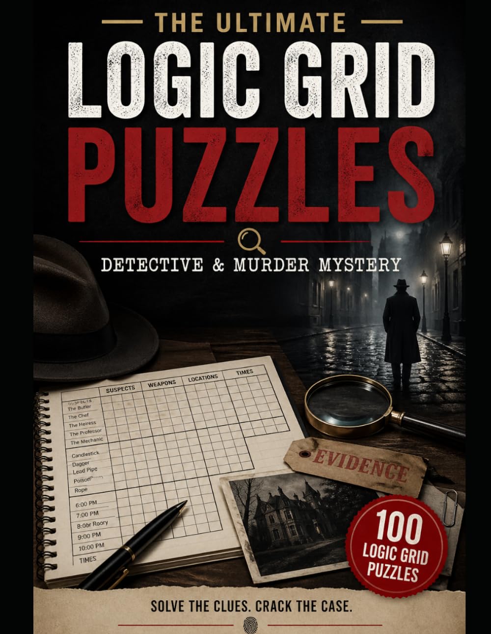 The Ultimate Logic Grid Puzzle Book: 100 Detective & Murder Mystery Puzzles (Medium to Hard)