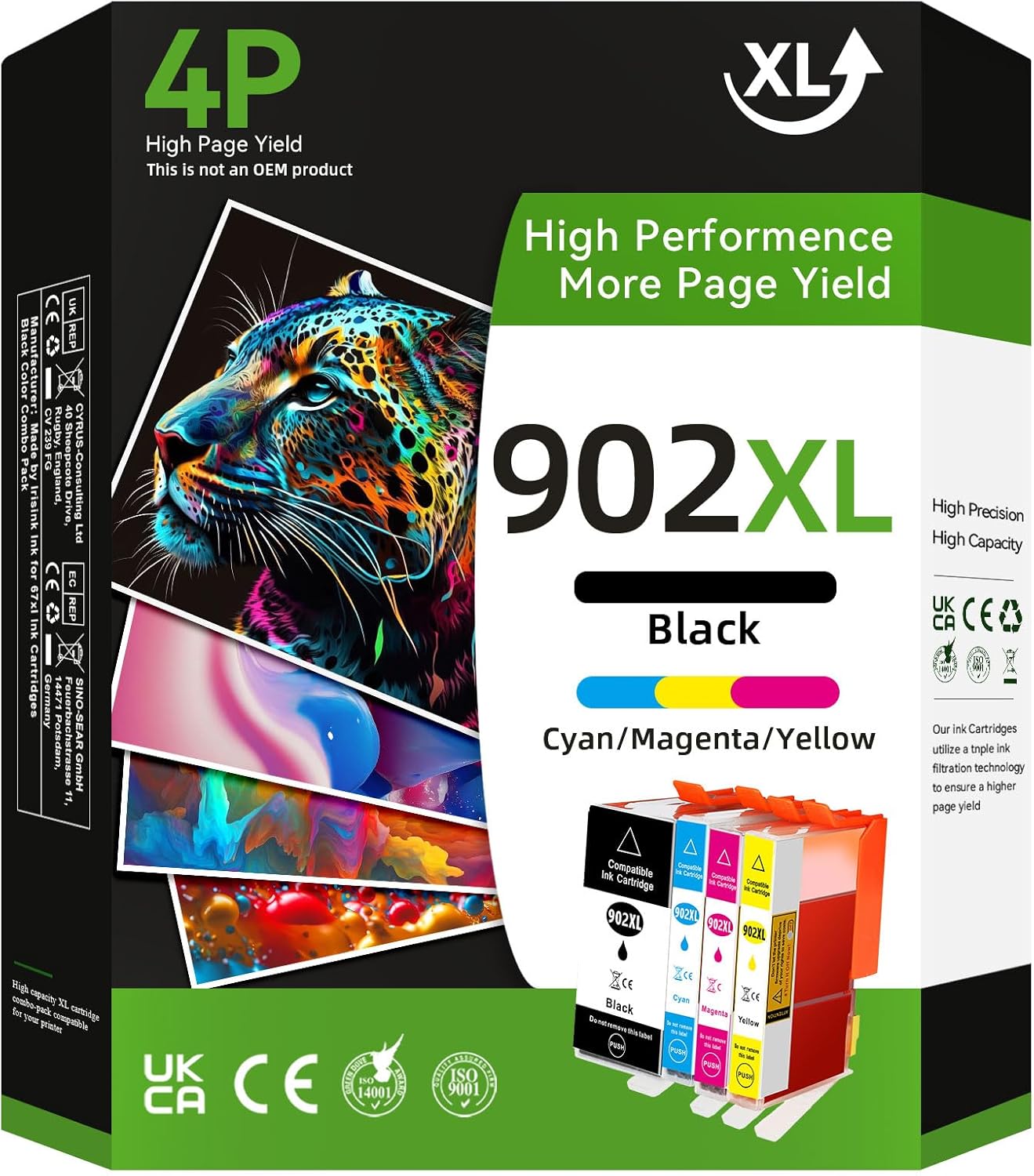 902XL Ink Cartridges Combo Pack Compatible for HP Ink 902
