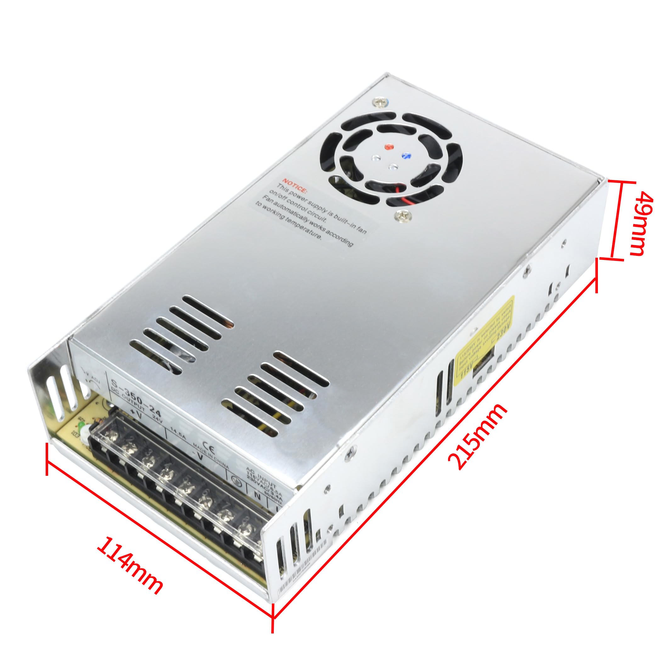 RATTMMOTOR CNC Steuerung Komplett Set 3 Achsen Neam23 57 * 76mm Schrittmotor 1.8Nm 270oz.in,MD430 Schrittmotortreiber,5 Achsen Parallel Interface Breakut Board + 350W 24V Netzteil (3 Achsen)