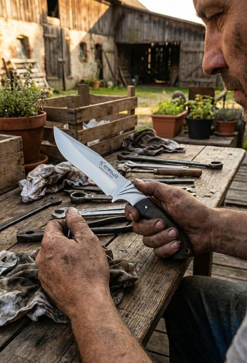 iFIELD EL29009 Multifunzionale escursionismo, caccia e sopravvivenza coltello per l'esterno, in acciaio inox 3Cr13 con decorare resistenza maniglia