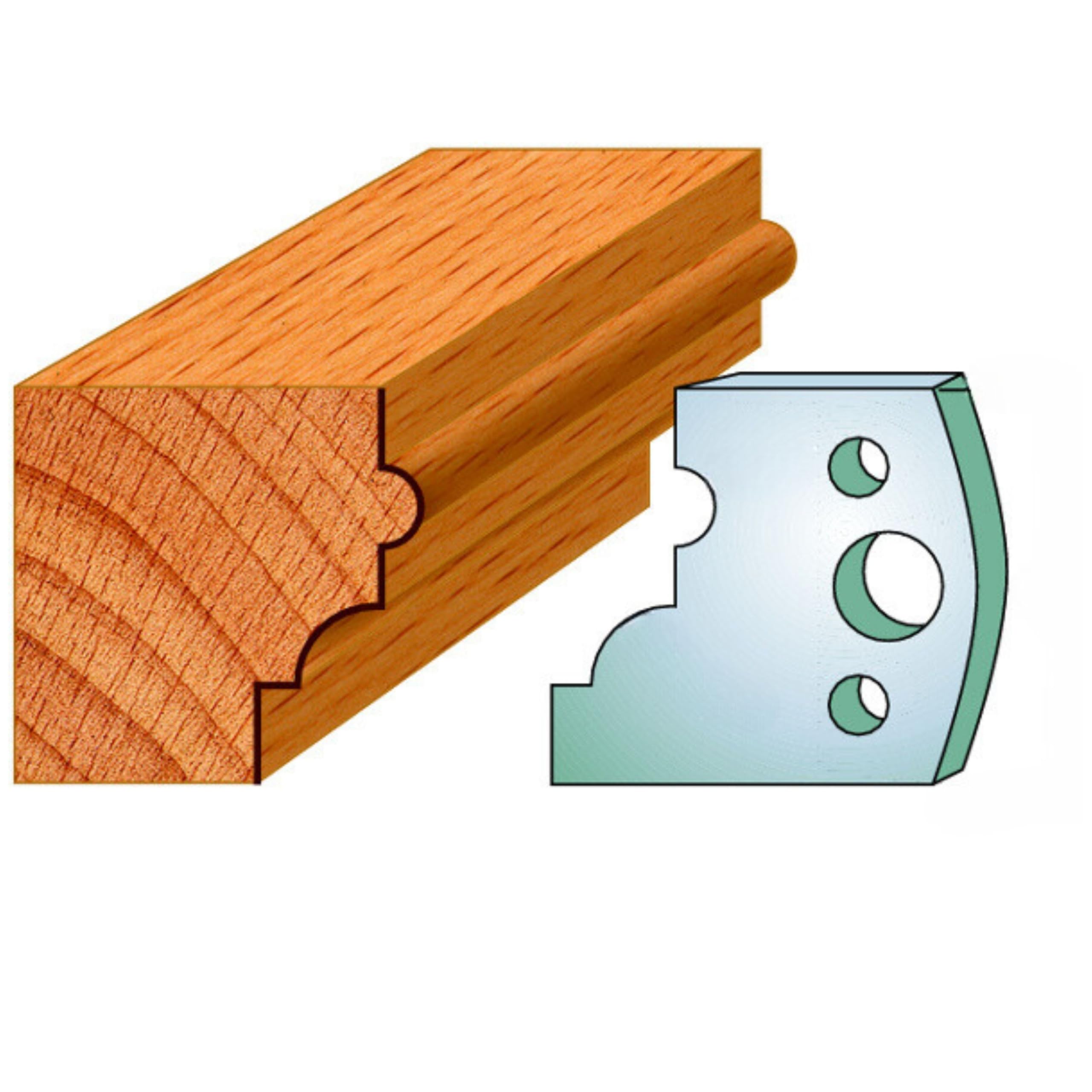40mm Euro Spindle Moulder Cutters - Profile 024 Limiters Only Pack of 2 Made by Xcalibur Tooling — image 1