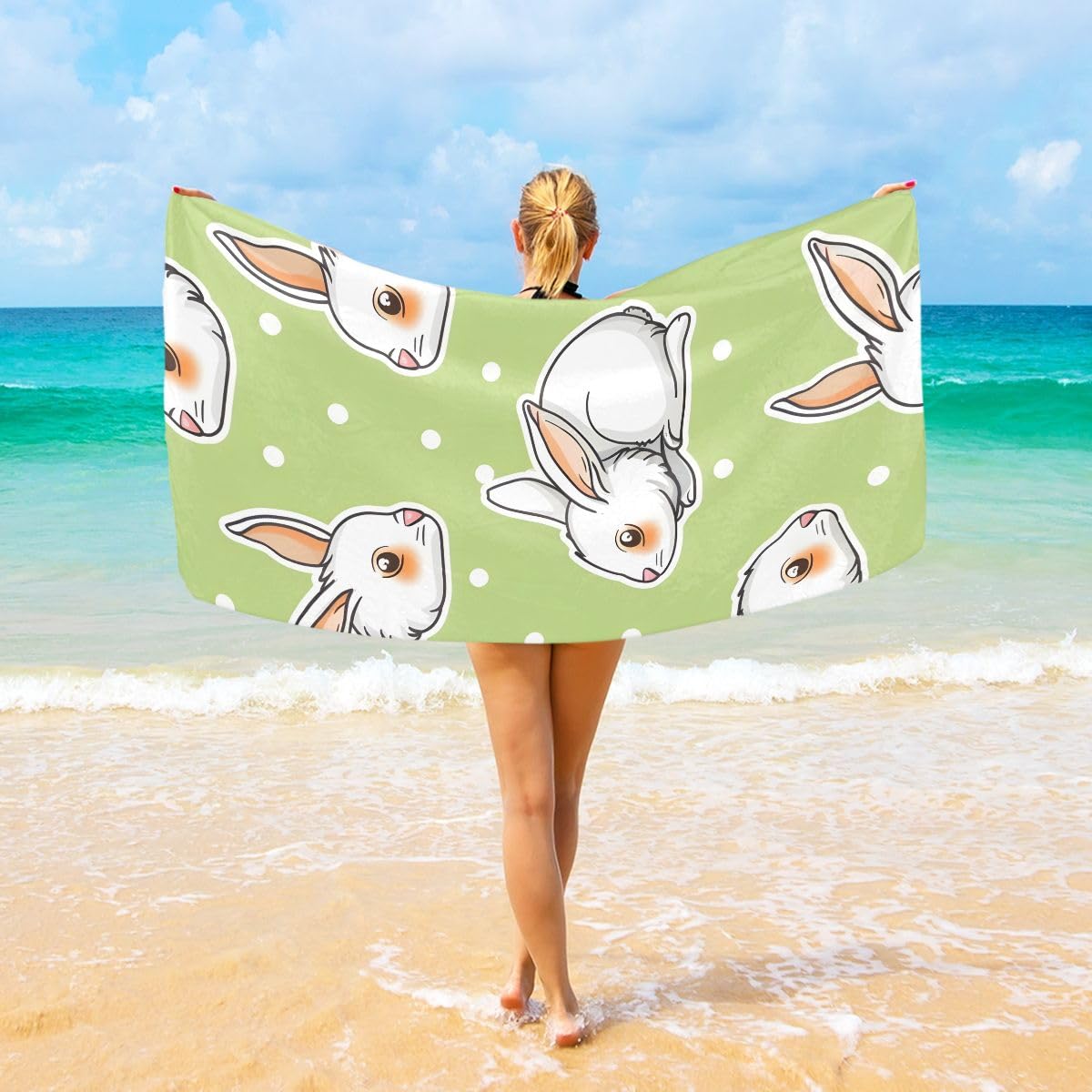 Toalla de baño Muchos Rabbitss Lindos Toalla de Manos Viaje 80x130Cm