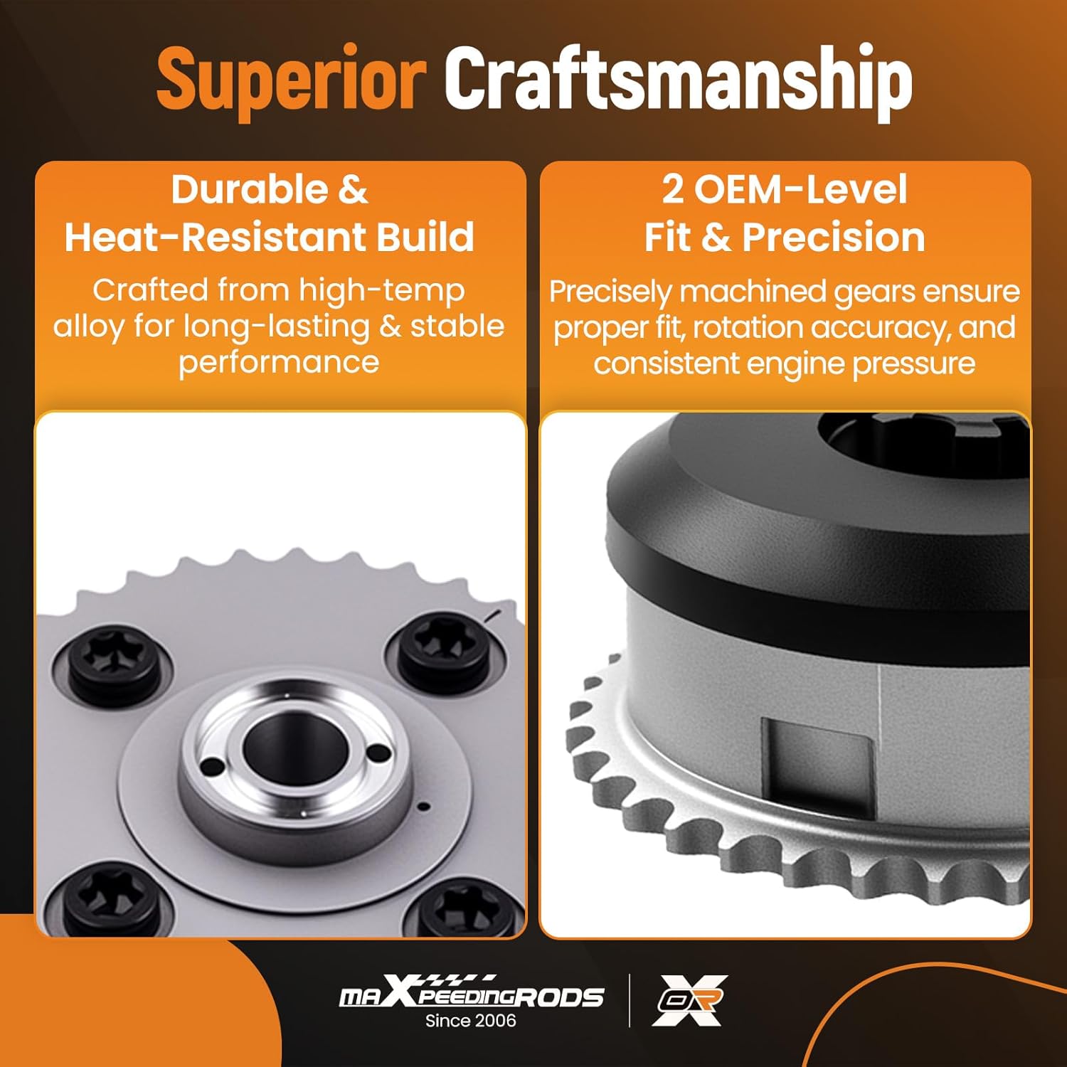 maXpeedingrods Intake + Exhaust Camshaft Gears Timing Chain Sprocket for BMW N51 N52 N55 11367583207 11367583208