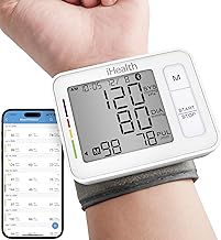 iHealth Push Wrist Blood Pressure Monitor, Digital Bluetooth Blood Pressure Machine with Large Display and Portable Carrying Case for at Home and Travel Use