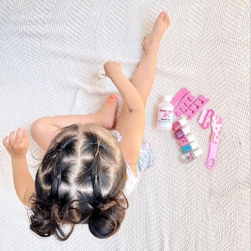 Miniatura 9 de Paquete de esmaltes para uñas seguros, no-tóxicos y sin químicos marca Piggy Paint (6 unidades), 3658, Paquete de 4, Juego azul, 1