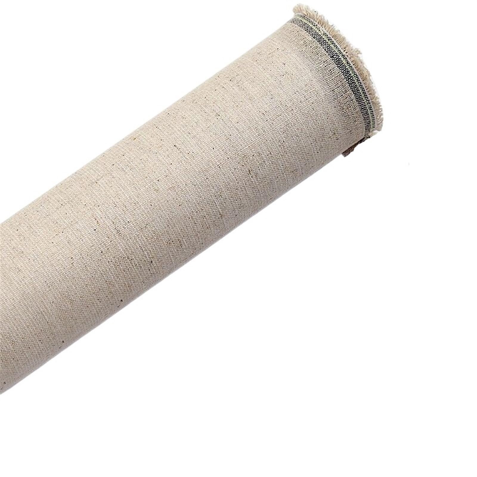 Linen Blend Canvas Roll Linen Blend Primed Blank Canvas Roll Layer Oil Painting Acrylic 1m 28-48cm Width(48cm Width)