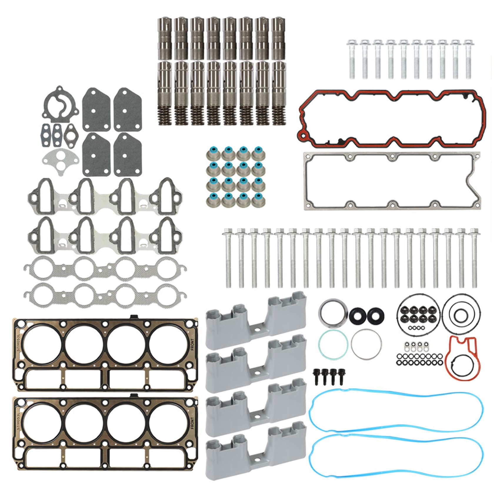 labwork Head Gasket Set Bolts Lifters and Guides Kit Replacement for Chevrolet Avalanche Suburban Silverado Trailblazer Replacement for GMC Envoy