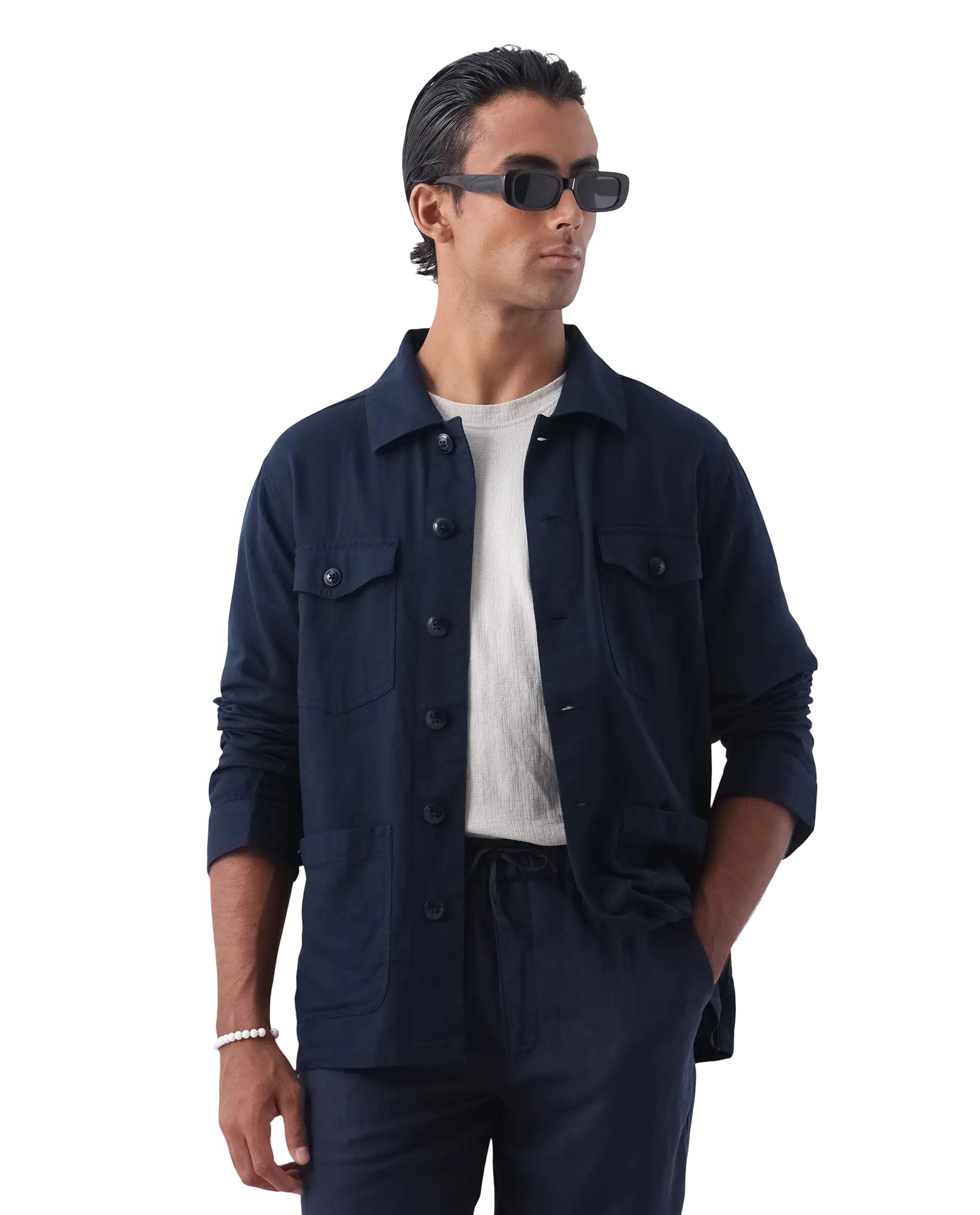 Rare Rabbit relaxed fit plain jacket in neutral