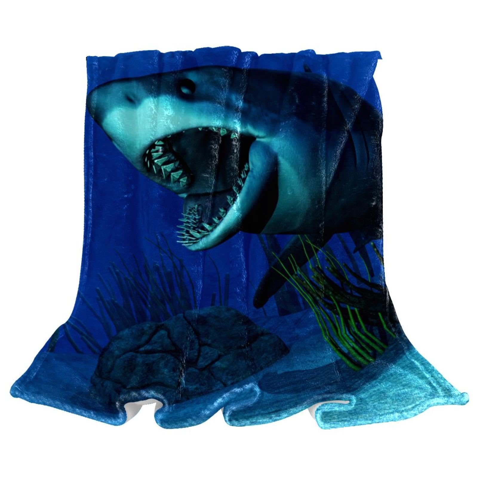 Couverture polaire requin jeté de canapé et de lit pour salon 150x100