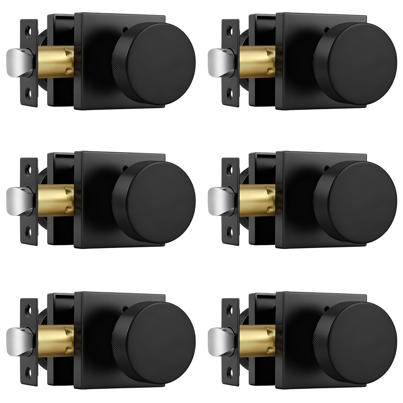 Probrico Black Door Knobs - 3 Pack Privacy Knobs -12 Probrico Black Door Knobs - 3 Pack Privacy Knobs -12