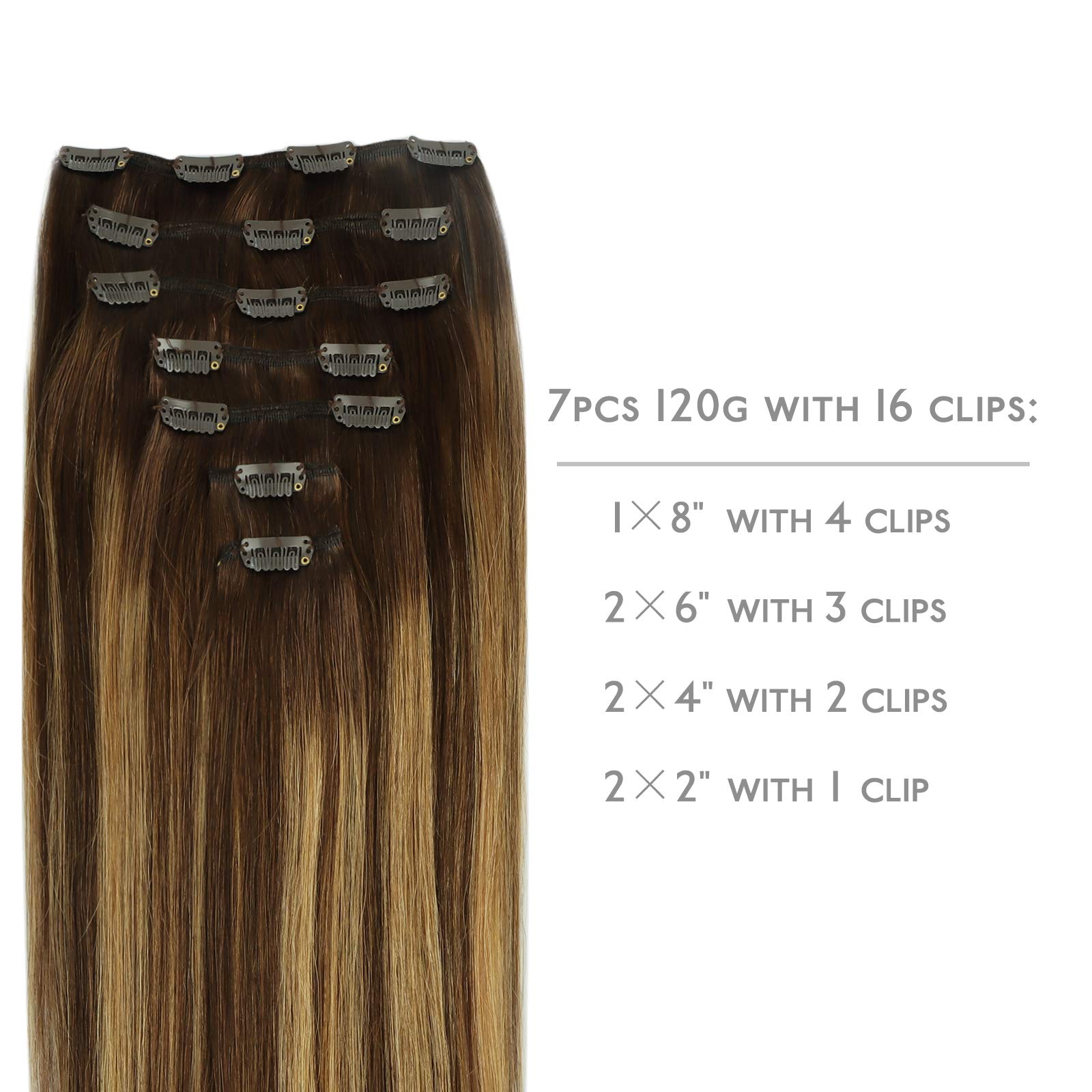 WENNALIFE Hair Extensions Clip In - Image 2