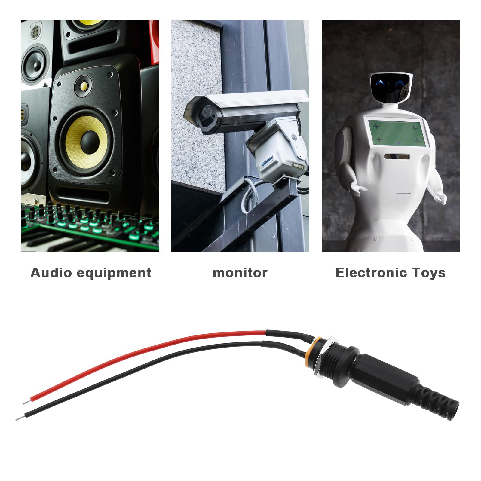 5 Paires De Prises CC Mâles Et Femelles Sans Soudure, 5.5x2