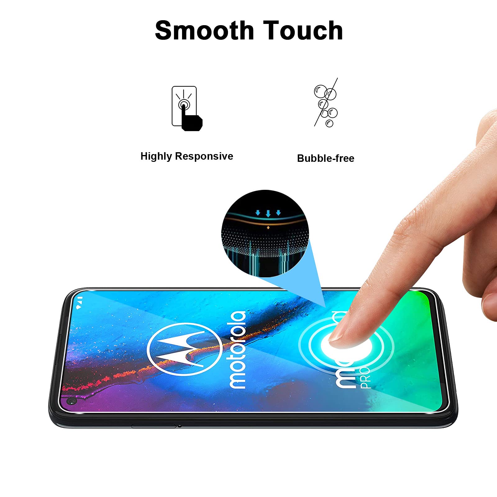 Pellicola salvaschermo in vetro temperato per Motorola Moto G8 Power - 9H - trasparente